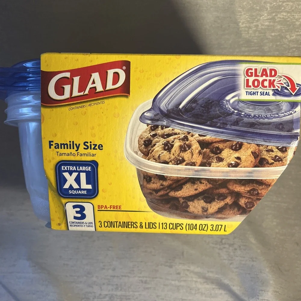 Glad 104 oz oz Clear Food Storage Container 3 pk